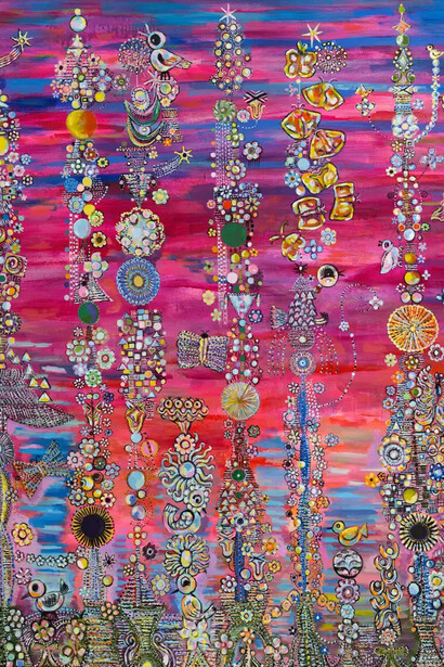Phantasmagorical flower landscape (detail), 2026. Courtesy of Harkawik