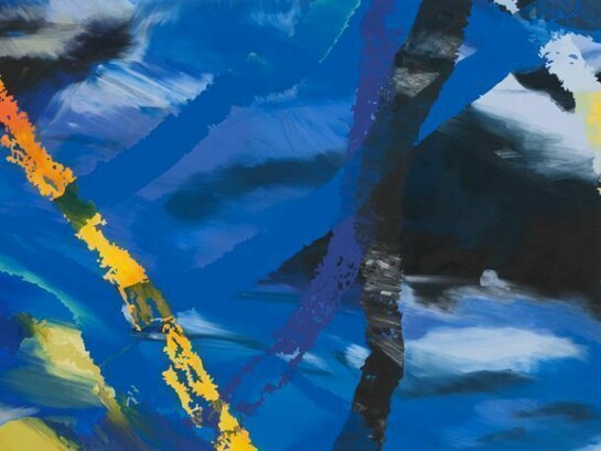 Ingrid Calame, Detail From #301 Drawing (Tracing from Buffalo, NY), 2013, oil on aluminum, 60 x 36 ¼ inches. Photographer: Robert Wedemeyer © Ingrid Calame/ Courtesy James Cohan Gallery, New York and Shanghai