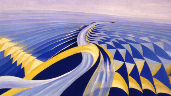 Benedetta Cappa, "Velocità di motoscafo" (dettaglio), 1922, olio su tela, Galleria d’Arte Moderna, Roma