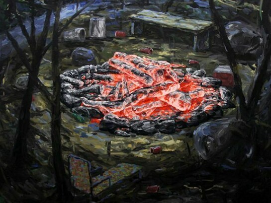 Roland Allmeyer, Meeting of the Minds, 2014, Oil on canvas, 35 x 42 in. (88.9 x 106.68 cm) Courtesy Marlborough Broome Street