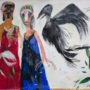 Silvia Mei, Il giorno dei liquidi, 2013, cm150x203, mista su carta