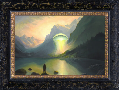 Scott Musgrove, Transcendent Fabulosity, 2023, oil on board, 30.5x45.7 cm, copyright the artist. Courtesy the artist and Dorothy Circus Gallery, London