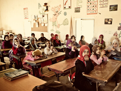 A Morrocan classroom of children. Children who live in countries with a high rate of poverty and unemployment deserve to be taught differently