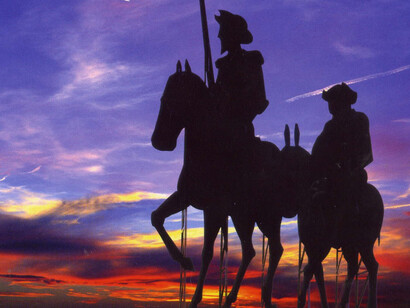 Don Quijote y Sáncho. La del alba sería