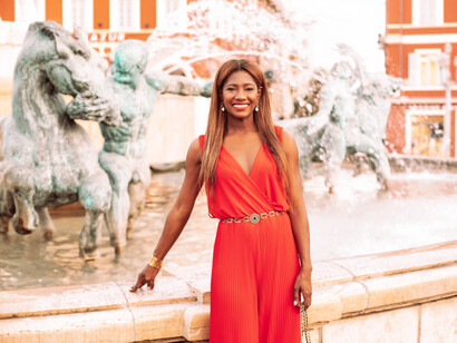 Hanna Fitz at Place Massena, Nice, France 