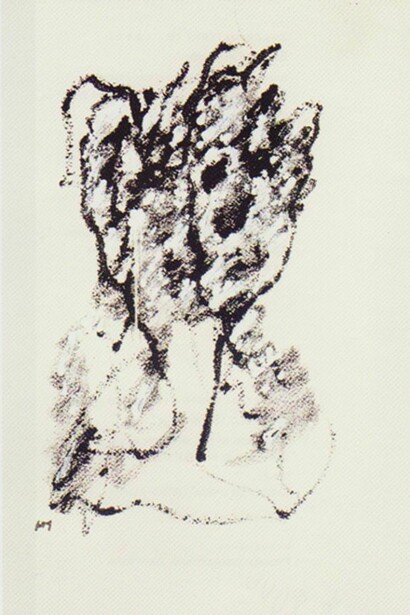 Henri Michaux, Untitled, 1973, acrylic on paper, 22 x 14 3/4 in
