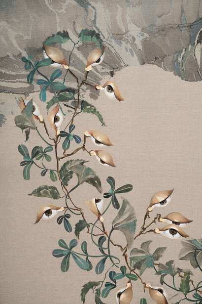 Hayv Kahraman, Weedwreath (detail), 2023. Courtesy of Frye Art Museum