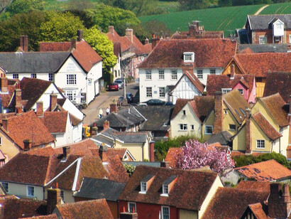Aerial view of Lavenham