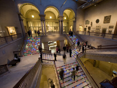 Jitish Kallat, Public notice 3, exhibition view. Courtesy of the Art Institute of Chicago