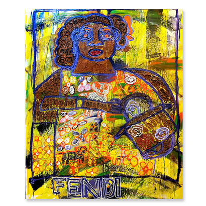 Yang Si Young, Fendi, 122x153cm, mixed media