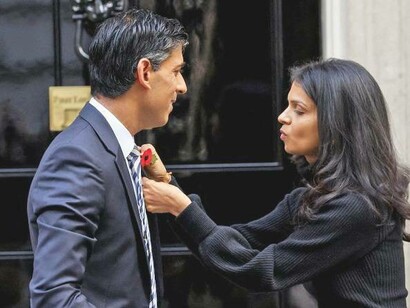 British Prime Minister Rishi Sunak and his wife Akshata Murty in London, UK