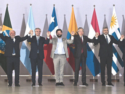 Presidentes de las naciones que integran Unasur (Unión de Naciones Suramericanas) el pasado 30 de abril en Brasilia, Brasil