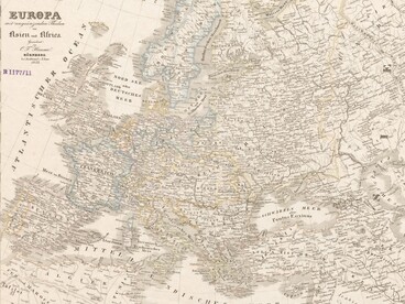 Cartina dell'Europa del 1832