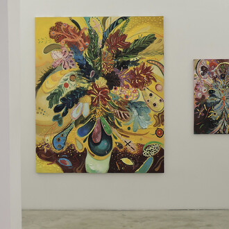 José Luis Valverde, En la cruz me coso yo, exhibition view. Courtesy of Galería Silvestre