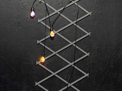 05, Clare Kenny, Fiction follows form follows Felix, 2014. Steel, spray paint, LED lighting; 70 x 150 cm. Courtesy of Vitrine