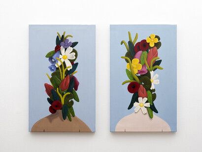 Rosalía Banet en LaCriptaProjects, vista de exhibición. Cortesía de la Galería Rafael Pérez Hernando