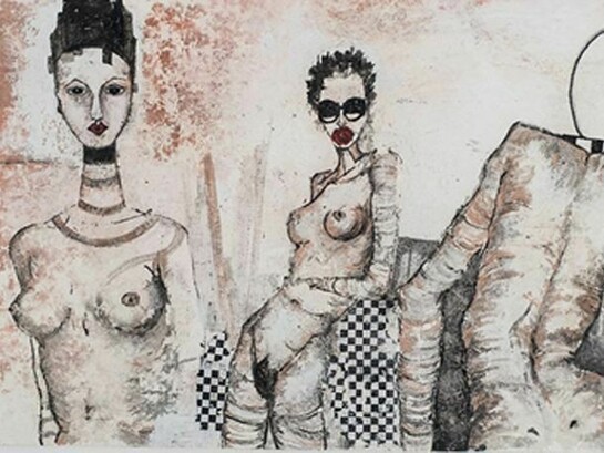 Monica Marioni, 2012 - Women, tecnica mista su tela,cm 115 x 80