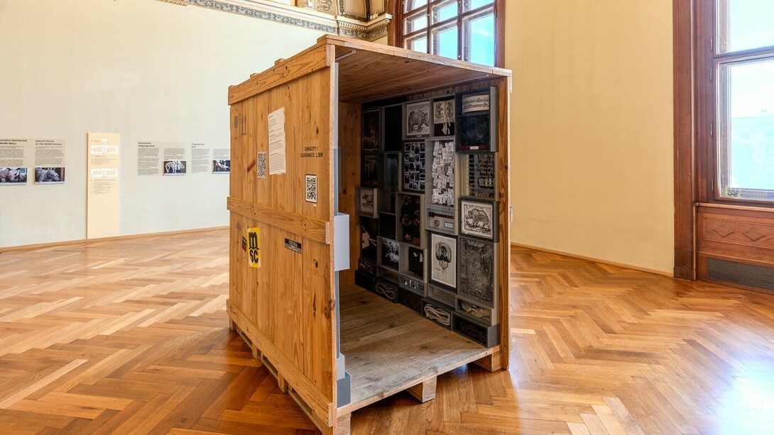 Freighted, exhibition view. Courtesy of Naturhistorisches Museum Wien