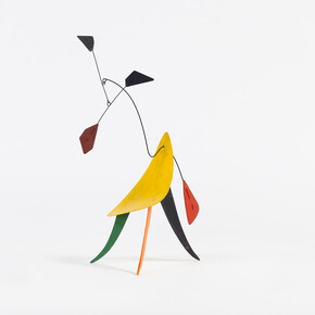 Alexander Calder, Untitled, c. 1942, Sheet metal, wire, and paint, 13 1/2 x 8 x 6 inches (34.3 x 20.3 x 15.2 cm). © 2015 Calder Foundation, New York / Artists Rights Society (ARS), New York Courtesy Dominique Lévy, New York