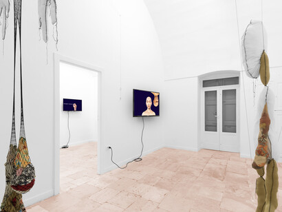 Temporarily suspended, instalation view.
