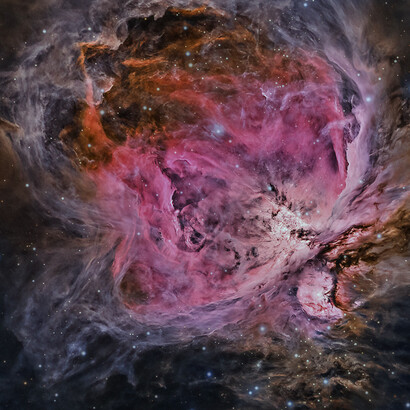 La nebulosa de Orión, también conocida como Messier 42, M42, o NGC 1976