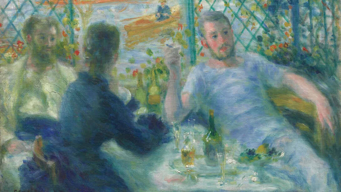 Auguste Renoir, Les canotiers (dettaglio), 1875. Cortesia del Musée d'Orsay