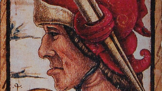 Mazzo Sola Busca Quattro di Bastoni (dettaglio)