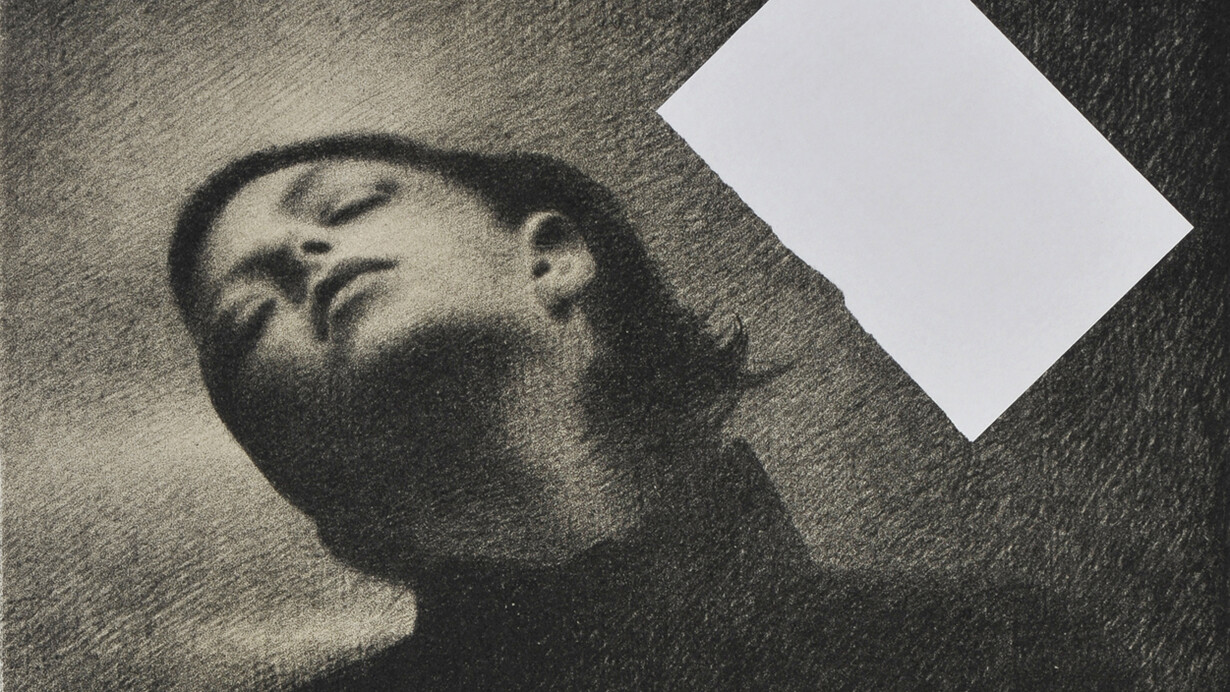 Omar Galliani, da Fontanesi, 2015, matita su tavola + fogli Moleskine, cm. 70x50