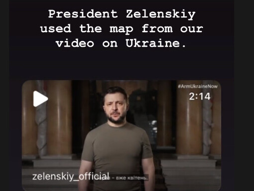 A screenshot of Zelensky's video was posted on Johnny's social media