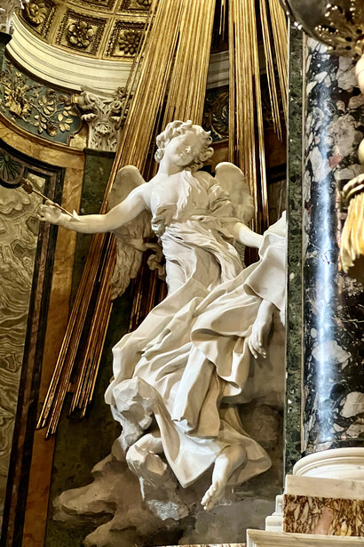 Gian Lorenzo Bernini's masterpiece: 'The Ecstasy of Saint Teresa' in Santa Maria della Vittoria, Rome, Italy