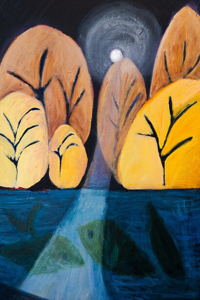 Jocelyn Fine, When night falls she comes, fine (detail). Courtesy of Kaliner Gallery