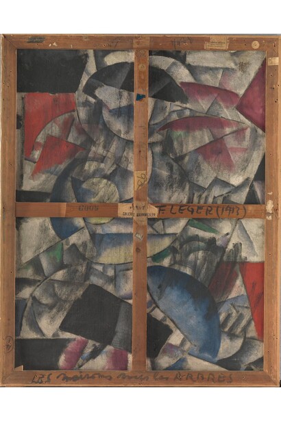 Verso, Fernand Léger, Houses under the Trees, 1913, Oil on canvas, 36 ¼ x 28 3/4 in. / 92.1 x 73 cm, Promised Gift from the Leonard A. Lauder Cubist Collection. © 2014 Artists Rights Society (ARS), New York / ADAGP, Paris