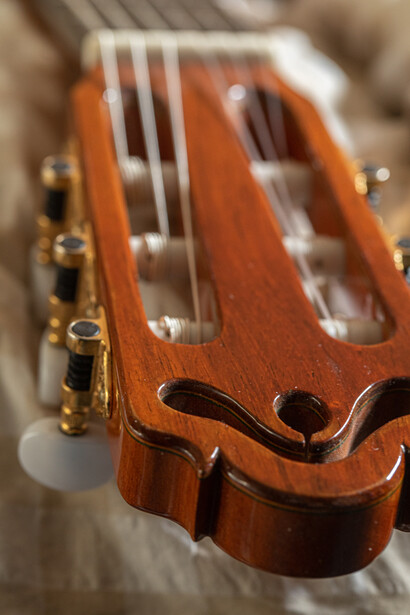 Dieter Hopf began experimenting with new guitar design fifty years ago, ph. Michael Stillwater