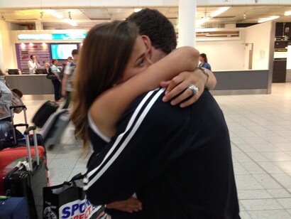 Despedida en el aeropuerto