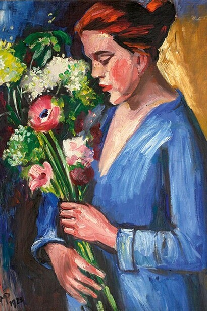 Max Pechstein, Girl in blue, 1925. Courtesy of Kunsthal