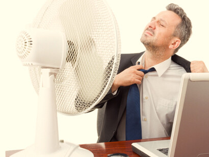 Ellos siempre tienen calor en la oficina