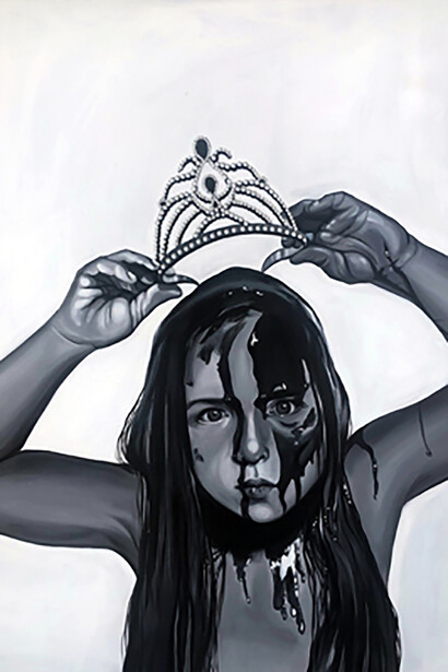 ALLummus, WatchMe, Acrylic On Cavnas 60X48, 2019. 