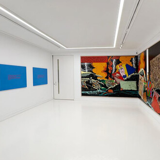Álvaro Barrios, La multiplicación de los cuadros, vista de exhibición. Cortesía de la La Galería Fernando Pradilla 