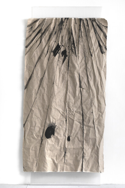 Christina Michalis, Untitled, 2011, pigment on canvas, polycarbonate, 250 x 110 cm