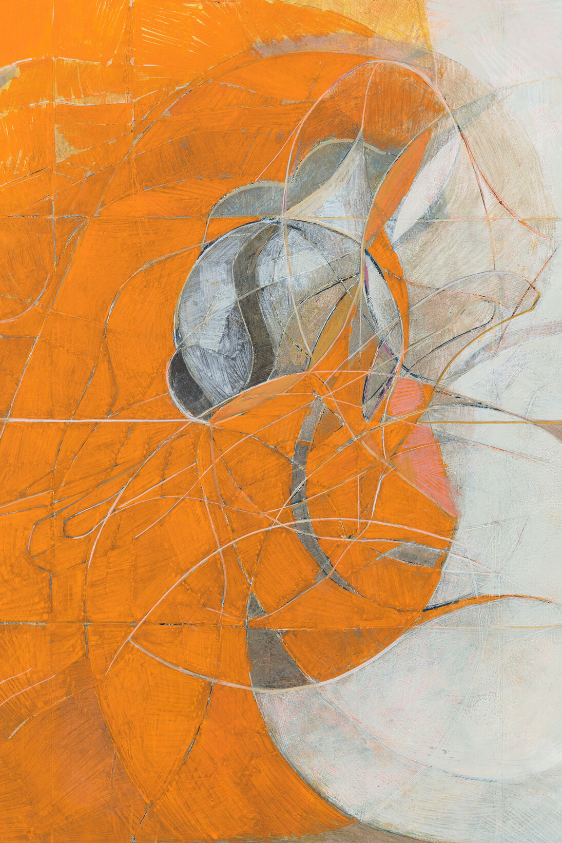 Nicholas Byrne, Past life, orange, 2015, oil on gessoed panel with artists frame, 50 x 40 x 2 cm, 19 3/4 x 15 3/4 x 3/4 ins, courtesy of Vilma Gold, London