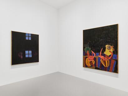 Tal R, domestic, vue d'exposition. Avec l'aimable autorisation de la Galerie Max Hetzler
