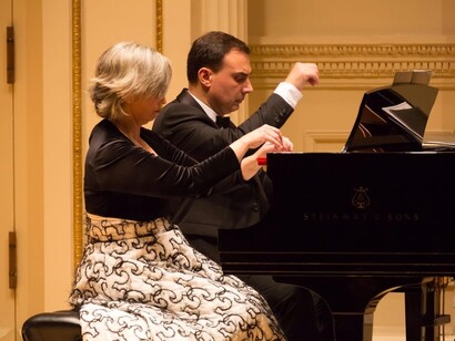 Carles & Sofia durante un concierto en el Carnegie Hall de Nueva York
