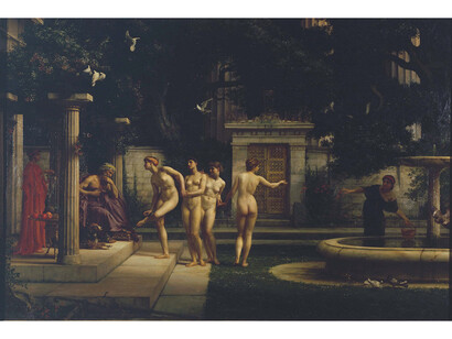 Sir Edward Poynter, A Visit to Aesculapius 1880, Oil paint on canvas, 1511 x 2286 mm © Tate
