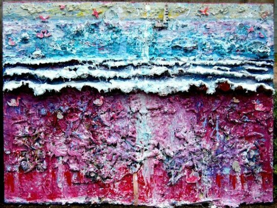 Lleuad I, 90 x 122 cm, oil on board