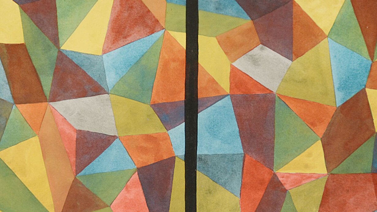 Sol LeWitt, Continuos forms and color 1988 acquerello su cartoncino 27,5x75 cm. Courtesy of Studio Gianleazzo Visconti