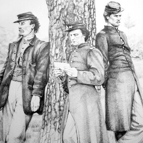 Linda Newman Boughton, The Letter, 2012 60 x 48 inches, ballpoint pen, archival paper