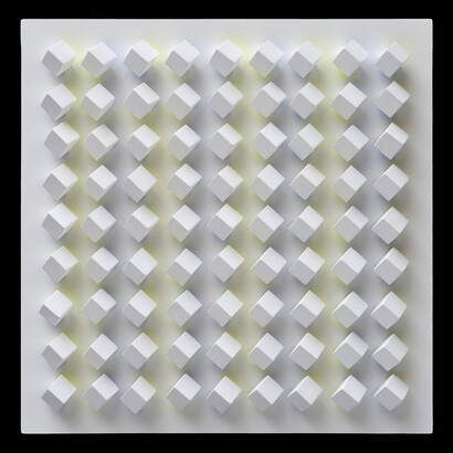 Luis Tomasello, Atmosphère Chromoplastique N.1016,
2012, Acrylic on wood, 50 x 50 x 7 cm