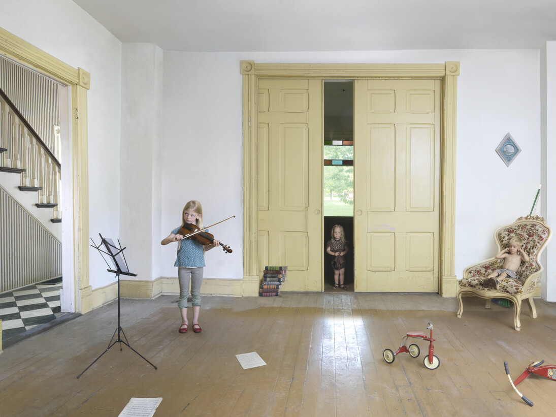 Julie Blackmon, Concert, 2010, Archival pigment print, 36 x 50 in, Edition of 10, Copyright Julie Blackmon, Courtesy Robert Mann Gallery, New York