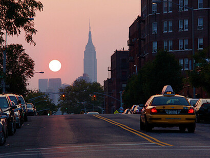 Sonnenuntergang in Sunnyside Queens
