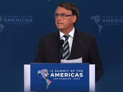 Jair Bolsonaro, presidente de Brasil, interviene en la Cumbre de las Américas 2022